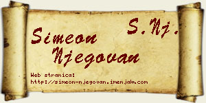 Simeon Njegovan vizit kartica